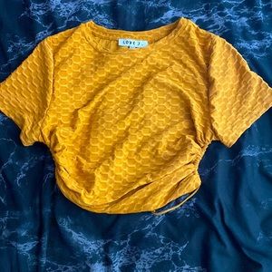 Yellow crop top